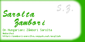 sarolta zambori business card